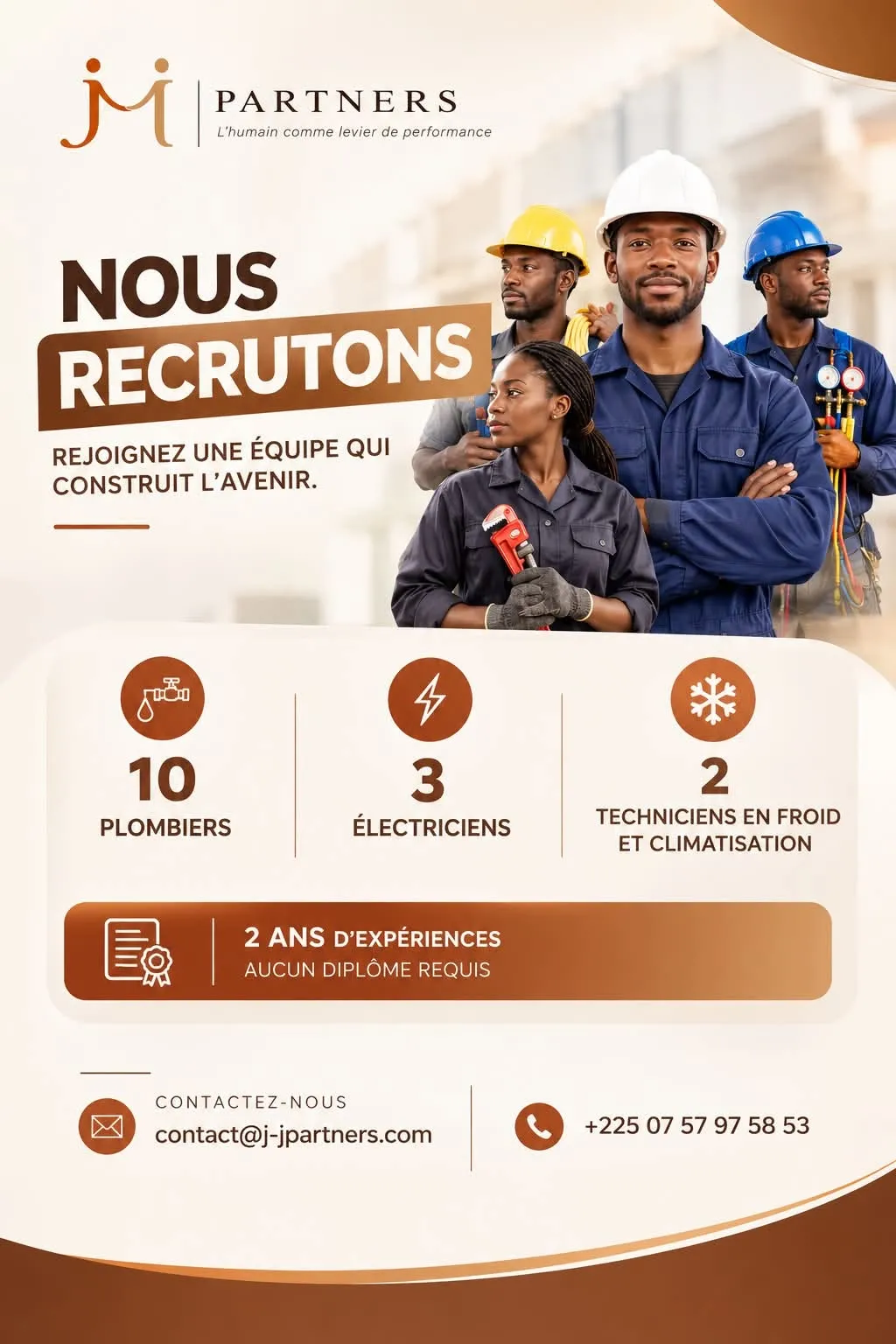 RECRUTEMENT DE PLUSIEURS POSTES -  - COTE D'IVOIRE