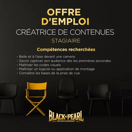 Offre emploi RECRUTEMENT CRÉATRICE DE CONTENUES STAGIAIRE à COTE D'IVOIRE
